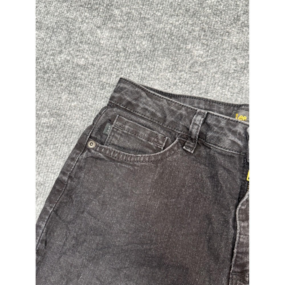 Lee Instantly Slims High Rise‎ Relaxed Straight Leg Jeans Black Womens 4 Medium - Picture 12 of 12